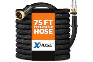 X-Hose Pro Expandable Garden Hose 75Ft, Heavy Duty Lightweight Retractable Water Hose, Flexible Hose, Weatherproof, Crush Res