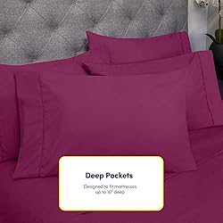 King Size Bed Sheets - 6 Piece 1500 Supreme