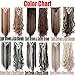 Ombre Clip in Full Head Hair Extensions Wavy Straight 8PCS/SET Two Tones Dip Dye Color Synthetic Fibre Hair Hairpieces for Women(26