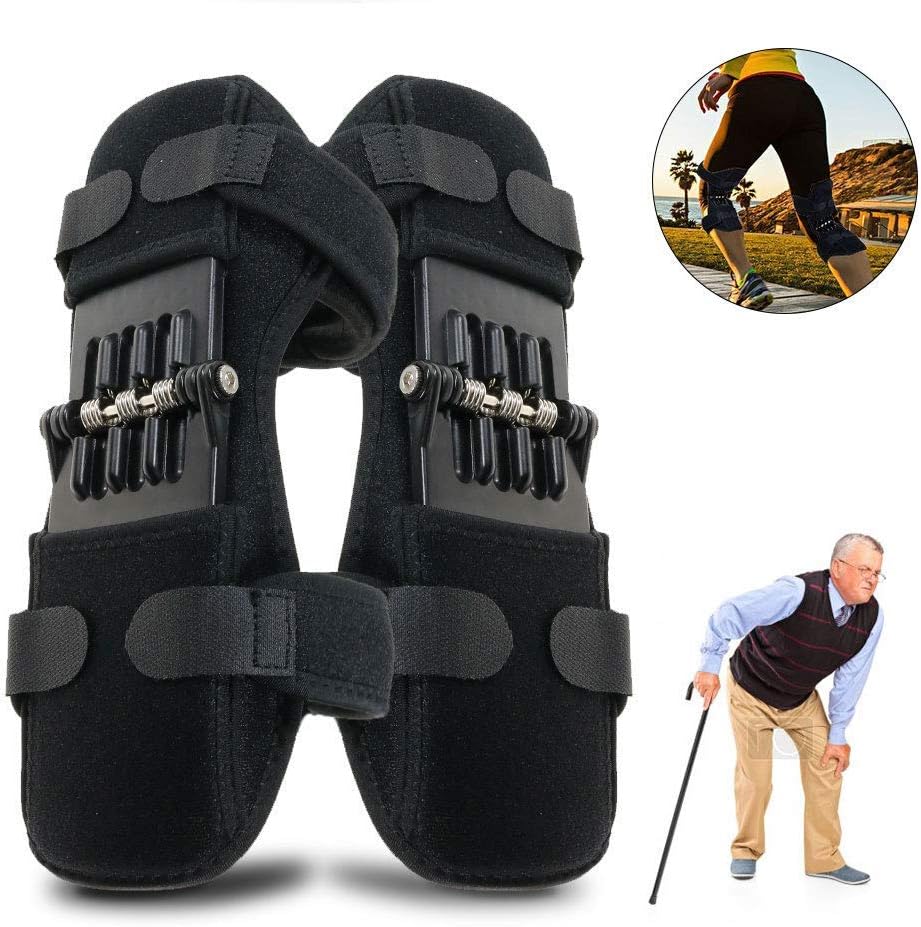 Spring Knee Pad Rebounds Boost, Knee Protection Boost Old Cold Leg Knee Band Mountaineering Deep Care Joint Support Knee Pads Powerful Rebounds Spring Force