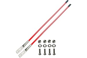 FUYEAR Snow Plow Blade Markers Guides Kit Red 27" Internal All Steel Wire Never Breaks 304L Stainless Steel Joint High Visibility Easy Installation for Blizzard Boss SNO-Way Western Snowplows