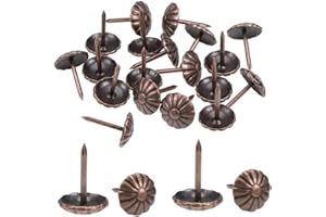 ZANGBOER Upholstery Tacks,200pcs 7/16 Inch Furniture Tacks Nails,Upholstery Nails for Furniture DIY Decorative,DIY Project, Home Decor (Red Copper)