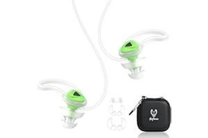 Swimming Ear Plugs with Lanyard, Blocks Out Water Lets Sound in, Custom-fit Swimmers Earplugs, Swimming Earplug Adults Teens 