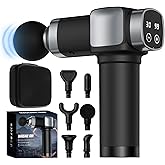 KUPAKY Massage Gun, Deep Tissue Massage Gun for Pain Relief, Handheld Electric Muscle Back Massager, Super Quiet Percussion E
