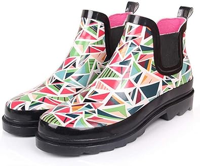 Amazon Relive フッカツ レインブーツ レディース レインシューズ ショートブーツ 靴 防水 おしゃれ 梅雨 雨の日 雨靴 軽量 快適 滑り止め アウタドア カジュアル プリント おしゃれ Relive レインシューズ