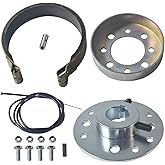 CPVNQMDG Rear 4" Drum Brake Band Pin with 65" Cable for Go Kart 1" Bore & 1/4" Keyway for Mini Bike 212cc 196cc 6.5hp Dune Buggies Drift Trike Heavy Duty Go Kart Cart with Hardware Kit