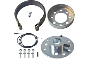 CPVNQMDG Rear 4" Drum Brake Band Pin with 65" Cable for Go Kart 1" Bore & 1/4" Keyway for Mini Bike 212cc 196cc 6.5hp Dune Buggies Drift Trike Heavy Duty Go Kart Cart with Hardware Kit