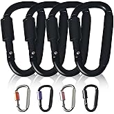 Paracord Keychain/Carabiner Clip - Jaymokes D Ring Metal Hook for Water Bottle, Key, Backpacks and More