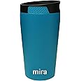 MIRA 12 oz Coffee Travel Tumbler - Vacuum Insulated Stainless Steel with Easy-Press Lid - Temperature Control Cup - Hawaiian Blue