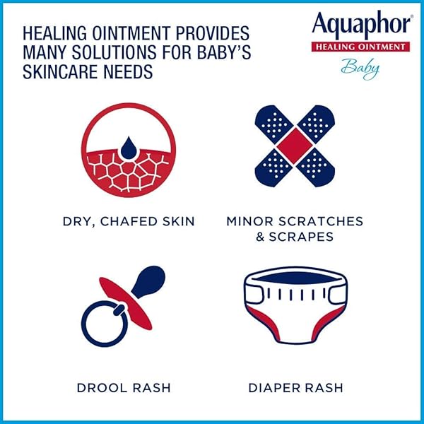 AQUAPHOR BABY HEALING OINTMENT ADVANCED THERAPY SKIN PROTECTANT FOR CHAPPED OR DRY SKIN, DROOL RASH AND DIAPER RASH OINTMENT, 14 OZ JAR