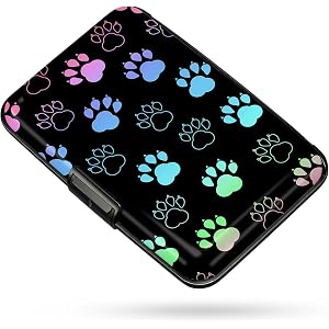 Credit Card Holder RFID Aluminum card case Dog Paw mini Wallet Women Men