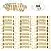 FUCAS Sawtooth Hangers Picture Frame Hanging 40mm Hanger Double Hole with #4 Screws Golden (100 PACK)