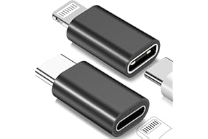 NZGEY 2 Pack [USB C to Lightning Adapter]&[for Lightning to USB C Adapter],Support 27W PD Fast Charging&Data Transfer for iPhone 15/14/13/12,for iPad Pro,Samsung,etc (Not for Audio&OTG),Black