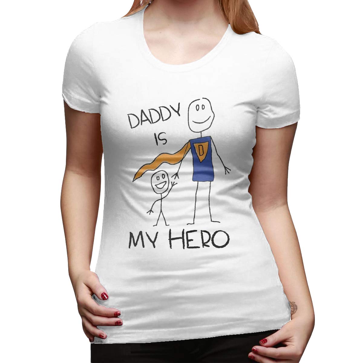 Designed Sexy Tee Daddy Is My Hero Short Sleeve New T Shirt
