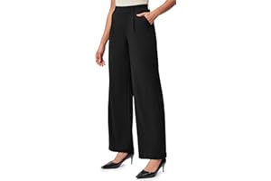 Ewedoos Dress Pants Women Wide Leg Woman Stretchy Work Pants Casual Trousers Slacks for Women Pull On Business Outfits