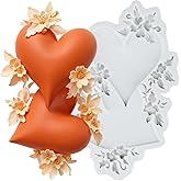 Lingzhi Heart Fondant Candy Molds Flower Silicone Mold for Cake Decoration Cupcake Topper Chocolate Sugar Craft Gum Paste Polymer Clay