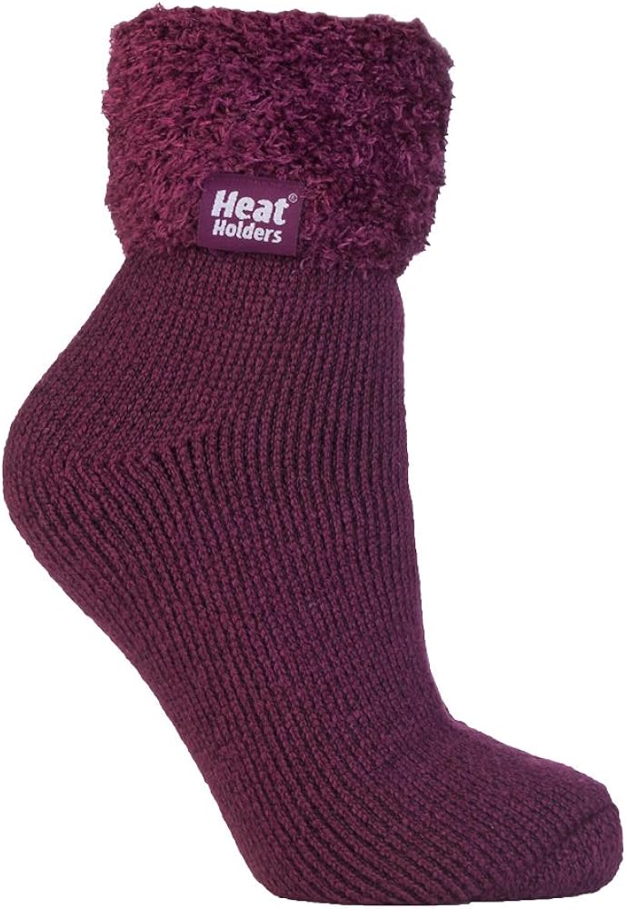 Heat Holders Lounge Thermal Non Slip Bed Socks With Grip for Women (HHL03, 58 US) at Amazon