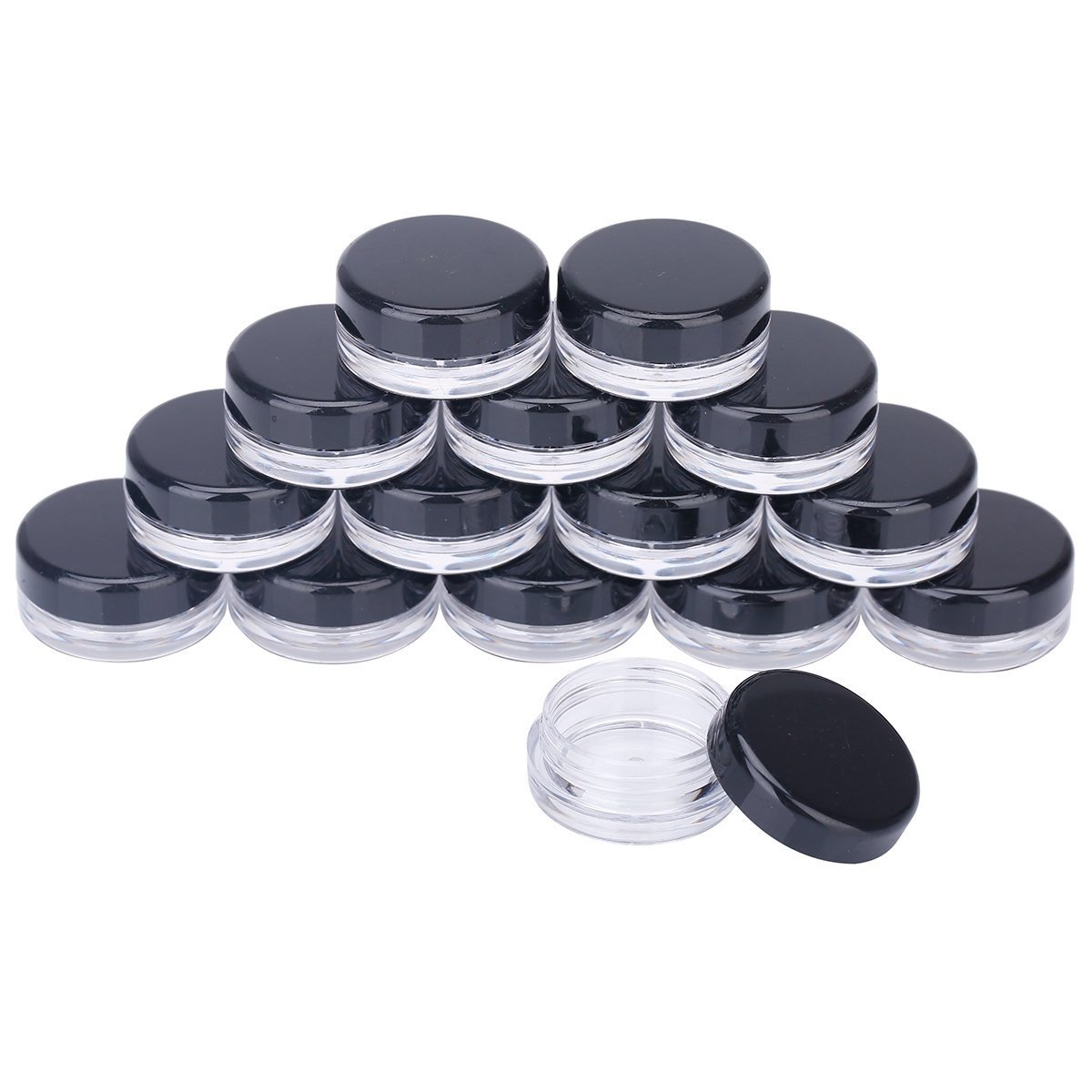 FSSTUD 3g 3ML Empty Plastic Cosmetic Containers Pot Jars With Lids for Creams Sample Makeup Storage 25 Pcs
