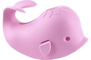 GKGOGO Bath Spout Cover for Bathtub - Protects Baby from Bumping Head During Bathing Time Baby Faucet Cover Universal Faucet Protective Cover Whale Design (Pink)