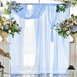 Wedding Arch Drapes Fabric 3 Panels Light Blue