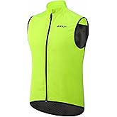 qualidyne Men's Cycling Vest Full Zip Windproof Bike Tank Top Reflective Sleeveless Cycling Jacket