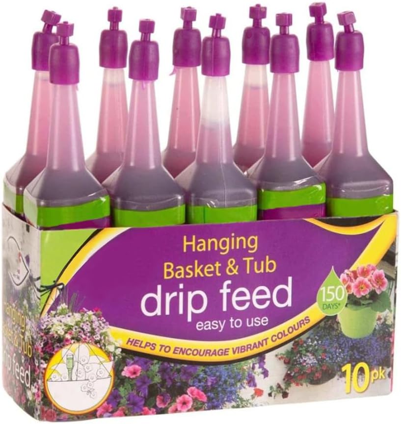 ZOPPER Hanging Basket & Tub Drip Feeders 10 Pack Ready-to-Use