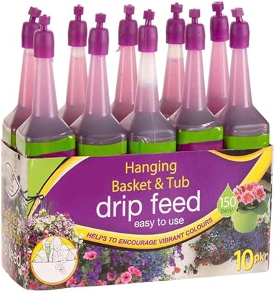 ZOPPER Hanging Basket & Tub Drip Feeders 10 Pack Ready-to-Use