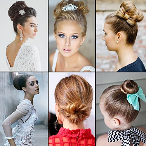 Shells® 3PCS Classy Black Round Hairdressing Tool Hair Former Donut Doughnut Ring Styling Mesh Chignon Bun Maker