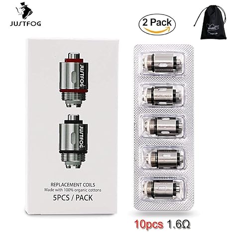 Original Electronic Cigarette Replacement Coils for JUSTFOG Q16 Q14 P16A P14A S14 G14 C14 5pcs/Pack … (1.6ohm* 2 Pack)