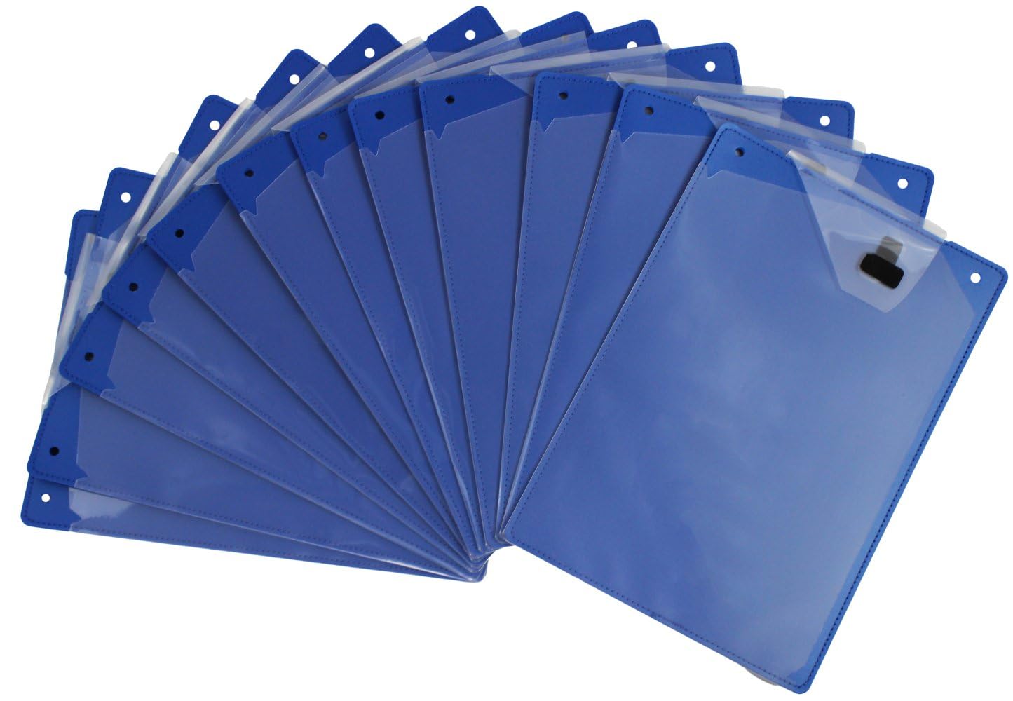 Workshop Folder 12 Pieces A4 Unbreakable PP Solid Plastic with Car Key Pocket (Blue)