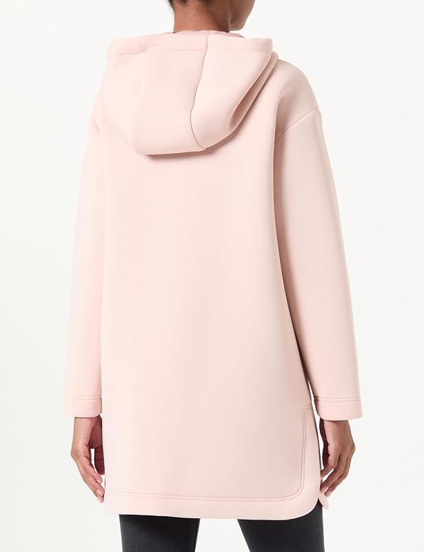 W Sweater Long + Capuche, Cameo Rose, S Femme