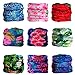 SoJourner Bags Neck Gaiter Face Mask Bandana (9 Pack) - Neck Gators Face Coverings for Men & Women I Festival Accessories| Halloween (Floral Series)