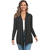 AvaCostume Womens Casual Lightweight Drae Long Sleeves Cardigan Front Open Dusters