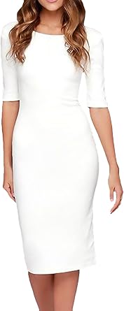 tubino bianco elegante