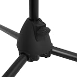 Tiger MCA21-BK Straight Microphone Stand with Tripod Base Black view 6