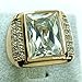 Wayne-Size 8-15 Jewelry Man's AAA Sapphire 18K Gold Filled Ring R199