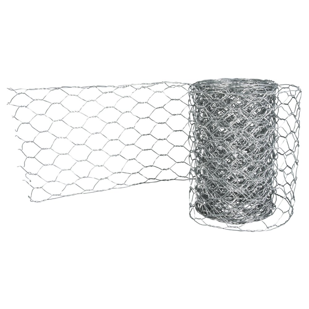 Rayher Wire Mesh for DIY Crafts and Floristry, Chicken Wire for Crafting and Sculpting, Deco Mesh for Indoor and Outdoor Use, stainless, Length 1.22m, Width 21.5cm, 2410721