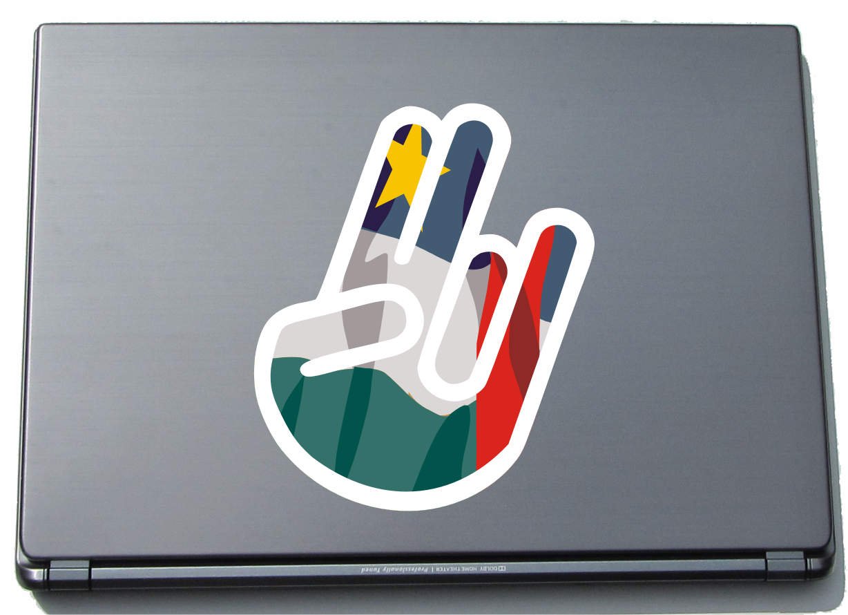 The Shocker Hand Decal Sticker Laptop skin 297x205 mm white Outline with Flag Central African Republic