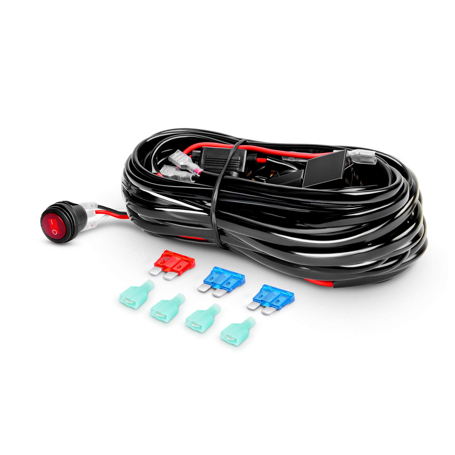 Nilight - 10009W - NI-WA05 LED Light Bar Wiring Harness Kit 12V On off