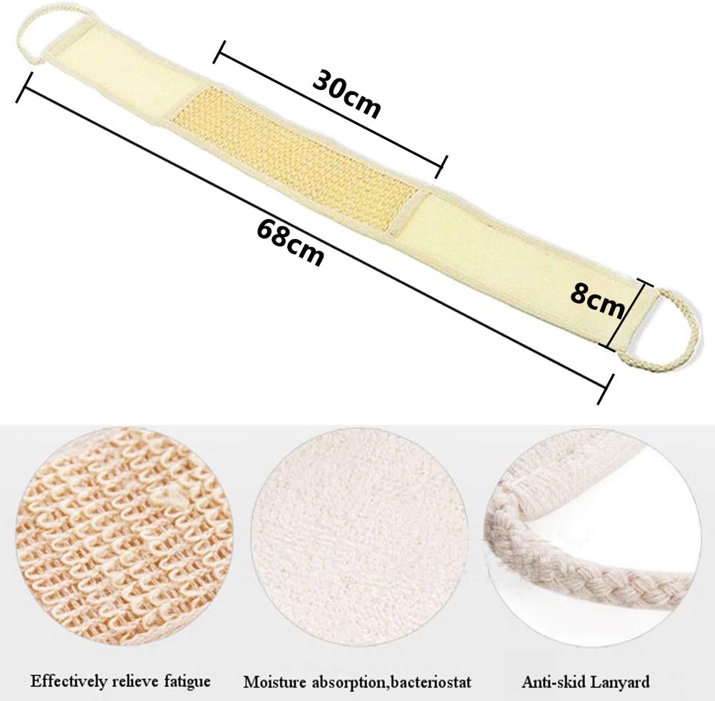 Double Side Scrubbing Strap CHEPL Back Scrubber Soft Deep Clean Body Scrubber Invigorate Your Skin Remove Dead Skin - Image 3