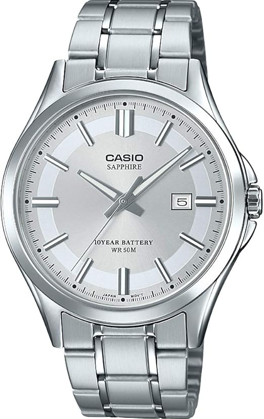 casio analogue silver watch