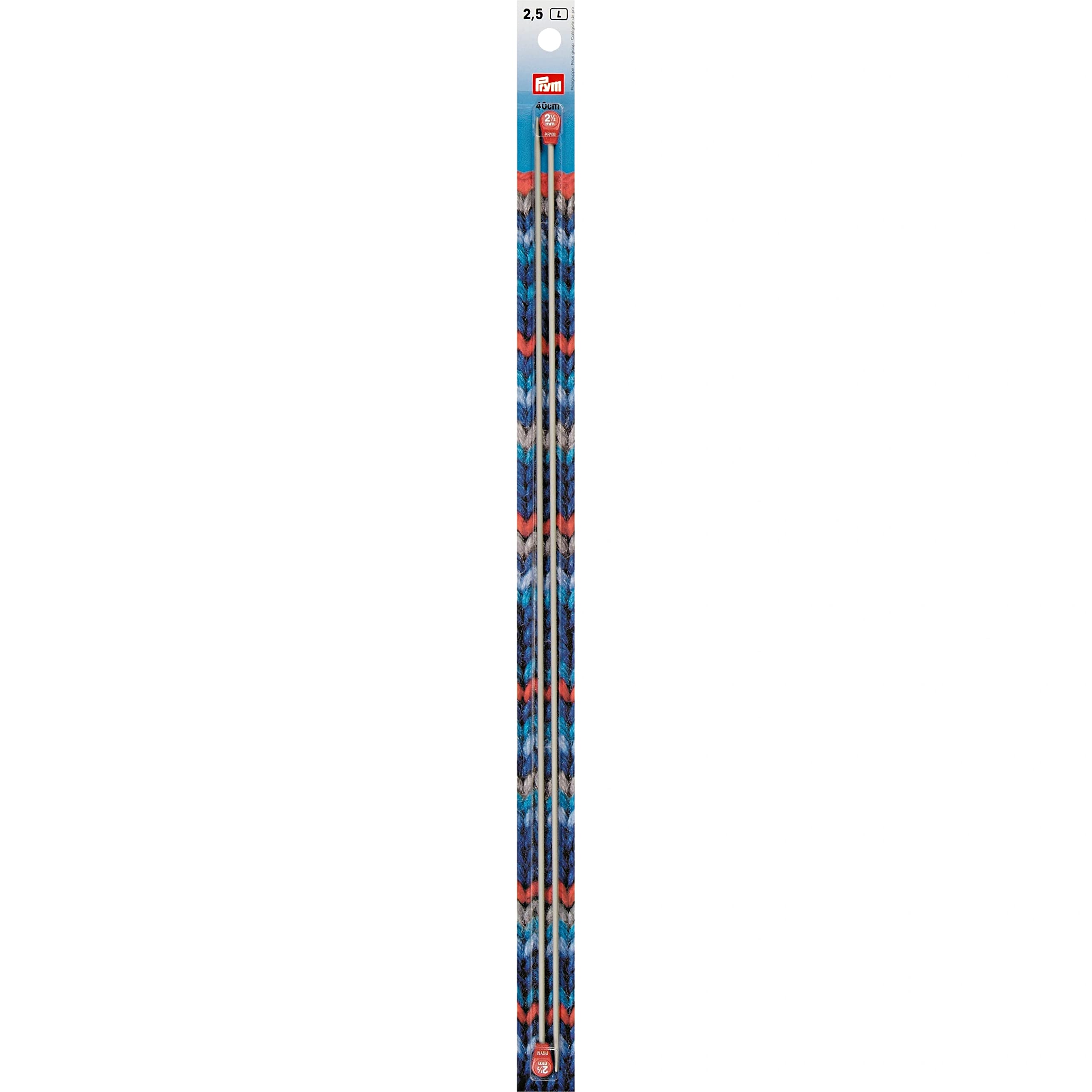 Prym - Prym Aluminium Pearl Grey (40cm, 2.50mm) Knitting Needles - 2 Needles — image 1