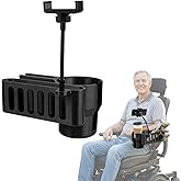 3-in-1 Cup Holder with Phone Holder Storage Basket for Permobil Power Wheelchairs – Fits M300, M3, M1, F3, F5, K300 PS – Easy Slide-On Installation