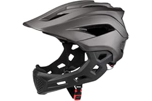 Children Helmet, 2-in-1 Kids Full Face Bike Helmet for BMX and Skateboard, and Extremely Durable with 13 Vents, Detachable Ch