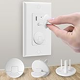PRObebi Outlet Covers Baby Proofing White - 38 Pack Plug Covers for Electrical Outlets, Child Proof Socket Covers, Baby Safet