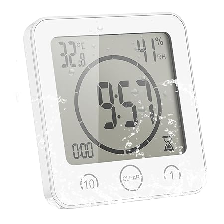 Sunsbell Reloj Digital Pared del Baño, Reloj Ducha, Reloj de Pared con