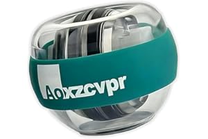 AOXZCVPR Gyro Power Torque Ball Wrist Exerciser - Auto Start Spinner with LED - Strengthen Grip, Forearm, & Hand - Hand Trainer for Sports Enthusiasts