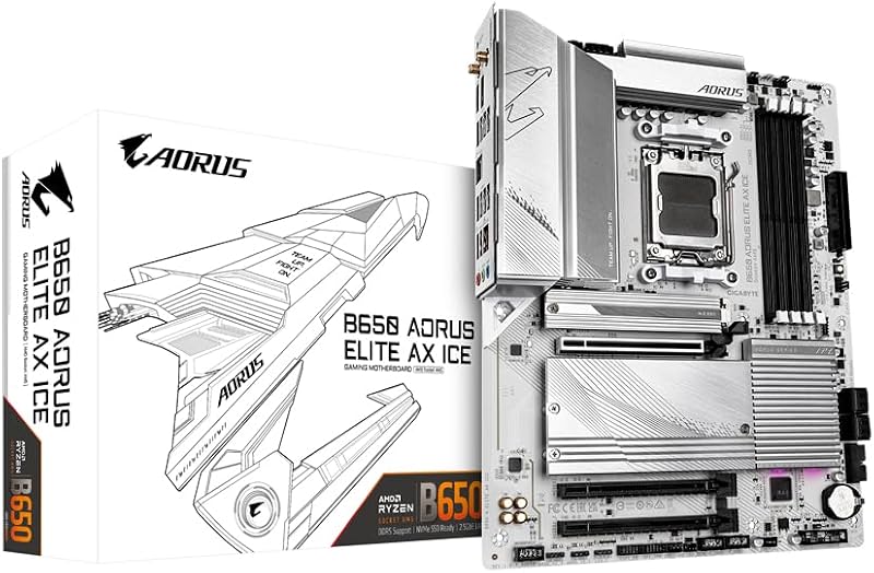 Gigabyte B650 AORUS ELITE AX ICE Motherboard AM5 Ryzen 8000 DDR5 PCIe 5.0