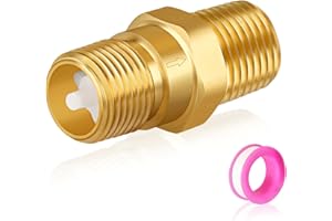 BOLTIGEN RV Water Heater Backflow Preventer, 1/2" NPT Double Male Thread Hot Water Heater Check Valve, Lead-Free Brass Plumbing Backflow Check Valve for RV, Camper, Motorhome, Trailer