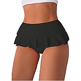 Verdusa Women's Ruffled Bikini Bottoms High Waist Beachwear Swim Briefs